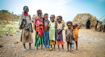 Seven friends from the village of Locheredome, Turkana, Nothern Kenya. Photo: Gavin Douglas