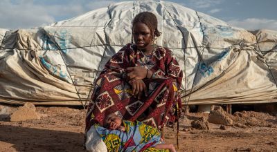 Darifa* with her 10-day-old daughter, Lenka*, Burkina Faso.