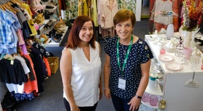 Manager Pauline Dawson and Ormeau Road shop volunteer Gerardine Sloan.