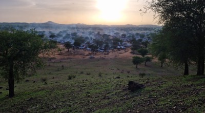 .Sunset over Addemour camp. Photo: Concern Worldwide.