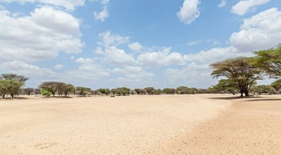 A dry river basin in Kangalita, Turkana, Kenya. The region has been severely affected by drought. Photo: Natalia Jidovanu/Concern Worldwide