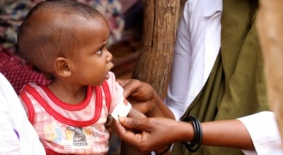 Sabrir, 10 months old, has her upper arm measured in Suftu, Ethiopia. Photo: Adan Mohamed Afar/Concern Worldwide.