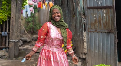 KOICA programme participant Birhani in Addis Ababa. Photo: Eugene Ikua/Concern Worldwide.