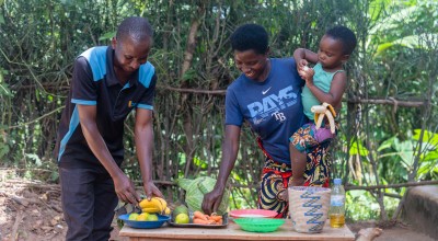 family eating a meal 
