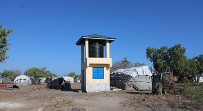 Concern installed water system. New Bandi Community eco-village, Tana River, Kenya. Photo: Charlotte Woellwarth/Concern Worldwide.