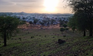 .Sunset over Addemour camp. Photo: Concern Worldwide.
