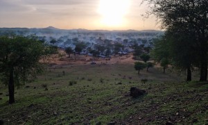 .Sunset over Addemour camp. Photo: Concern Worldwide.