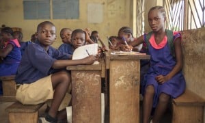 Class 5, RC Primary School. Matotoka Community, Tonkolili District, Sierra Leone. Photo: Michael Duff.
