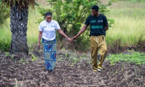 Isha and her partner Unisa took part in the Living Peace initiative, which helped them develop healthier ways to cope and communicate, strengthening their relationship. Photo: Eugene Ikua/Concern Worldwide.