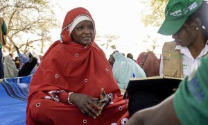 Intisar, a beneficiary of the RESPECCT programme in the village of Abgoun. Photo: Kouakaine Moundi/Concern Worldwide.
