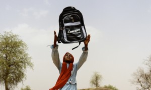 A student at Kimidi school and beneficiary of school kits, supporting her access to education. Photo: Kouakaine Moundi/Concern Worldwide.
