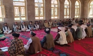 Awareness session on the rights of women and persons with disabilities, facilitated by Concern Worldwide staff at the community level. Photo: Concern Worldwide.