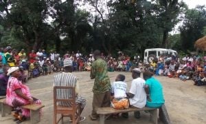 HIV and AIDS sensitisation drama in Tonkolili District, Sierra Leone, 2013. Photo: Abdul Wilson / Concern Worldwide.