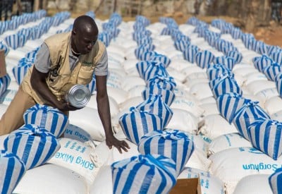 A monthly food distribution in Juba. Photo: Steve De Neef/Concern Worldwide